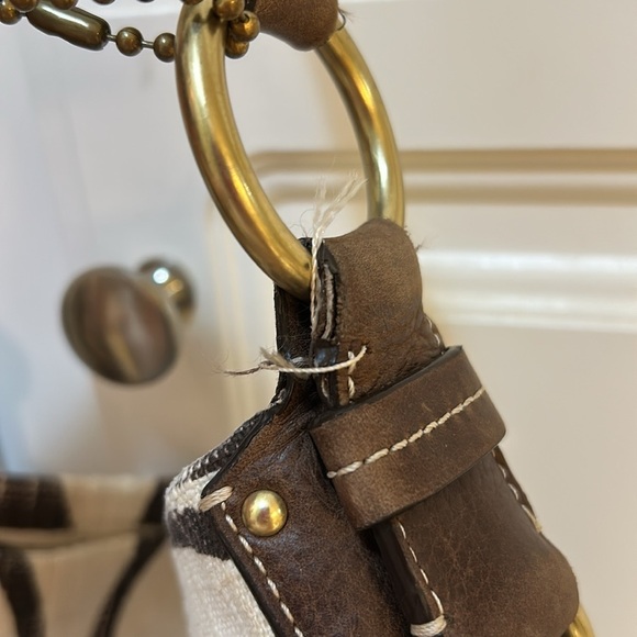 Coach large hobo bag 10795 Carly in brown & cream signature print - Picture 8 of 15